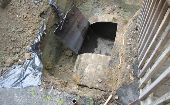 550 gallon underground tank fully cleaned and prepped for removal.