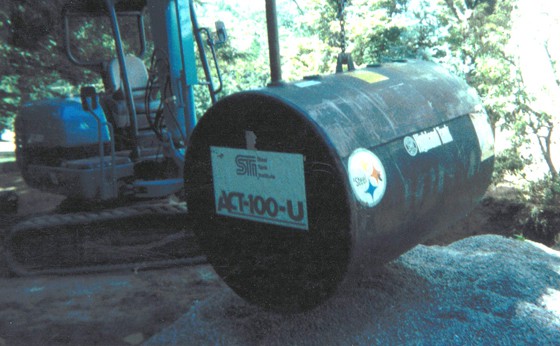Highland Tank ACT 100U 550 gallon underground oil tank ready for underground install