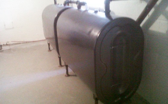 2 330 gallon indoor tanks
